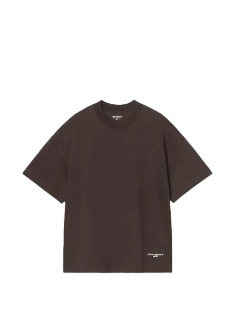 Carhartt WIP playera con hombros caídos y logo estampado