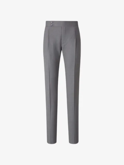 Scabal pleated side-adjuster trousers