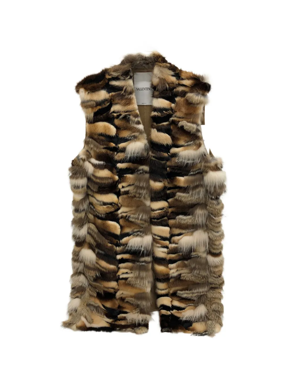 Valentino Garavani fur-panelled gilet - Neutrals