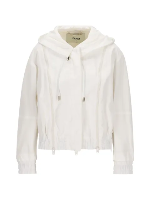 FENDI hooded zip-details jacket