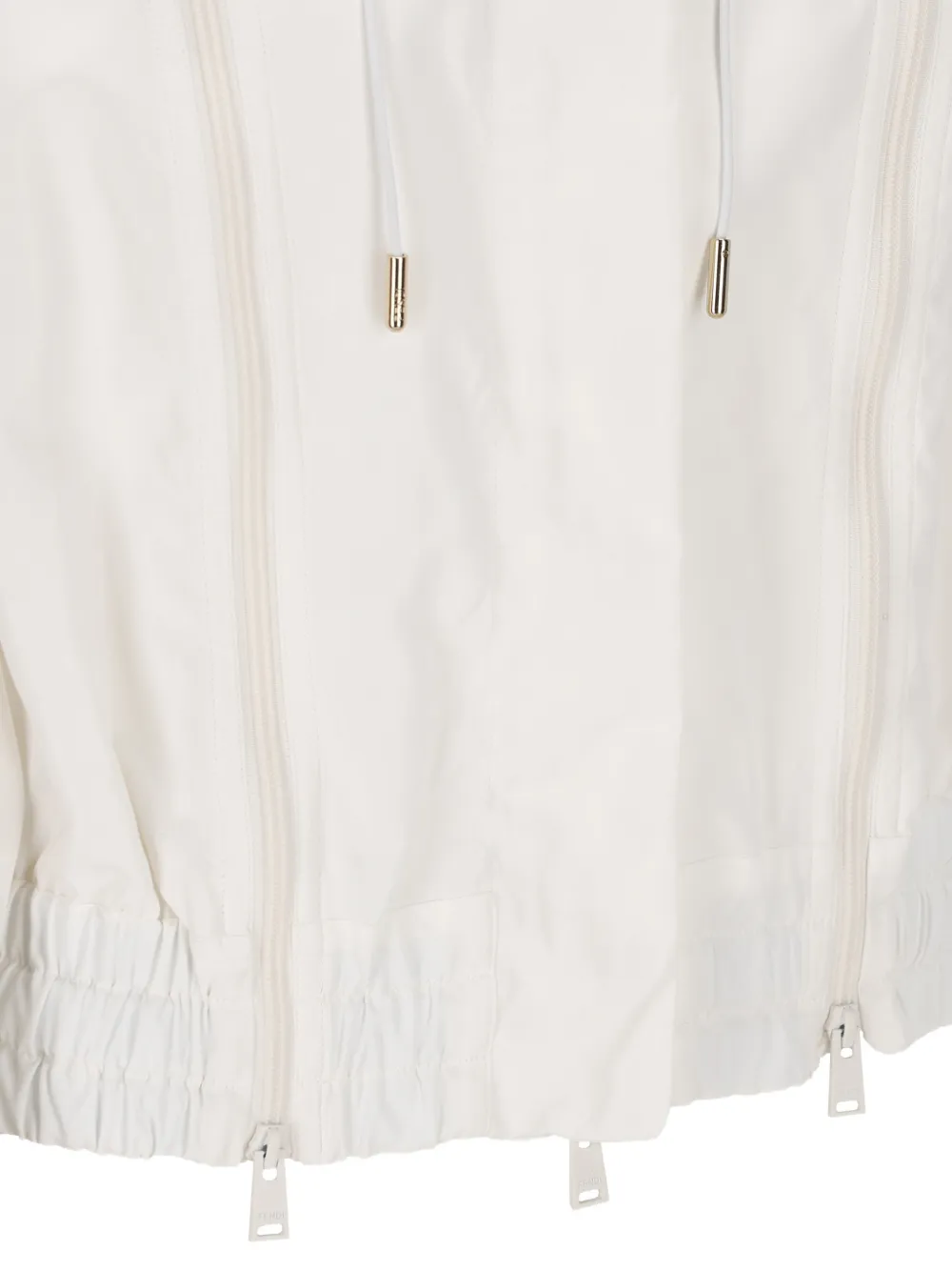 FENDI Jack met capuchon en ritsdetail Wit