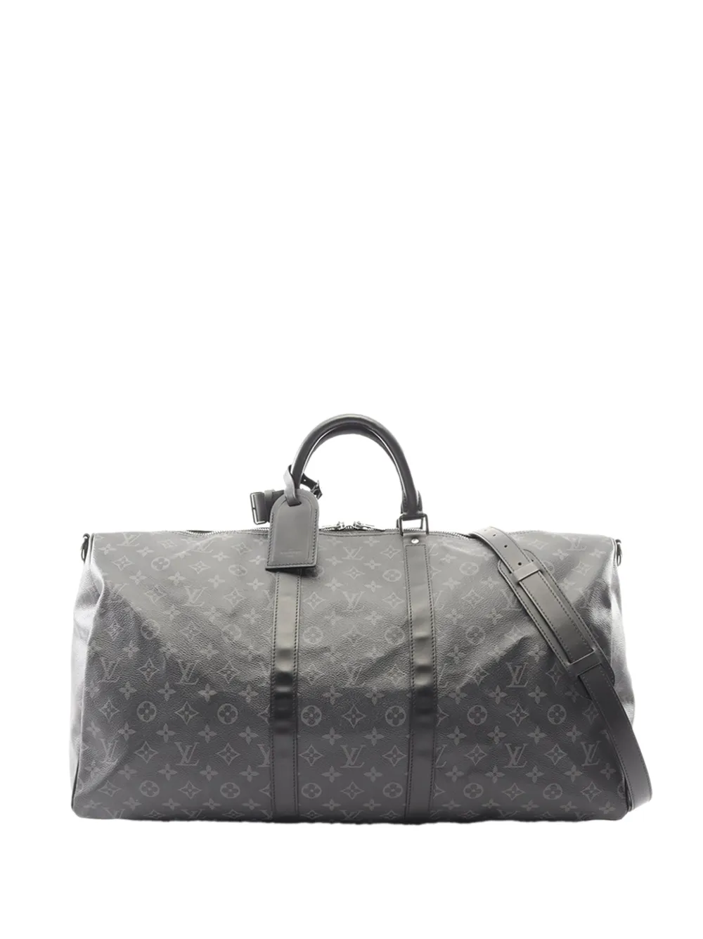 Louis Vuitton Pre-Owned Borsa da viaggio Monogram Eclipse Keepall Bandouliere 55 2016 - Nero