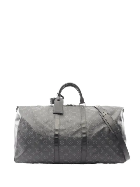 Louis Vuitton Pre-Owned 2016 Monogram Eclipse Keepall Bandouliere 55 travel bag
