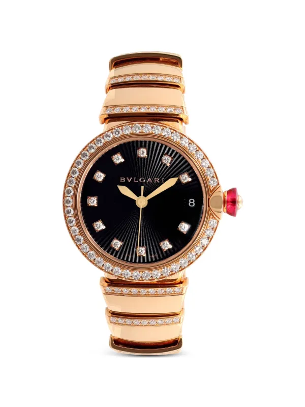 Bvlgari Pre-owned Lucea Diamond 33mm Watch in Black