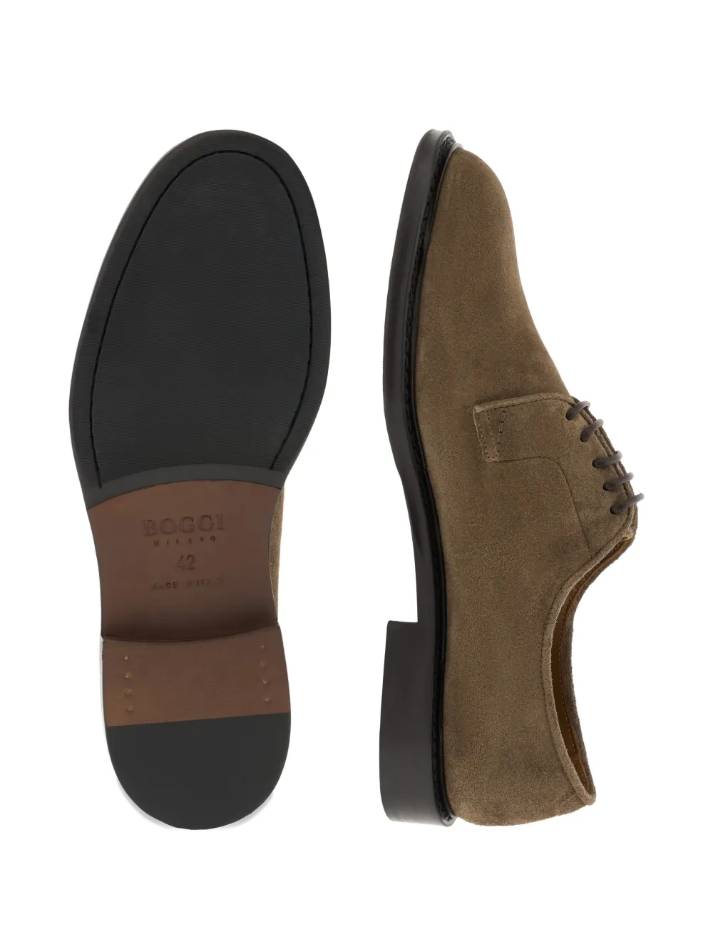 Boggi Milano suede derby shoes Bruin