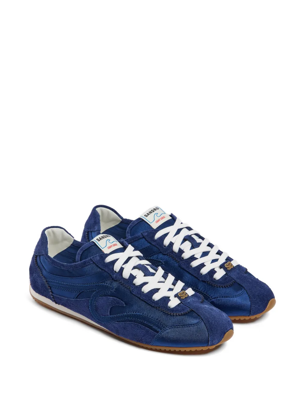 SANDRO Light Wave panelled sneakers Blauw