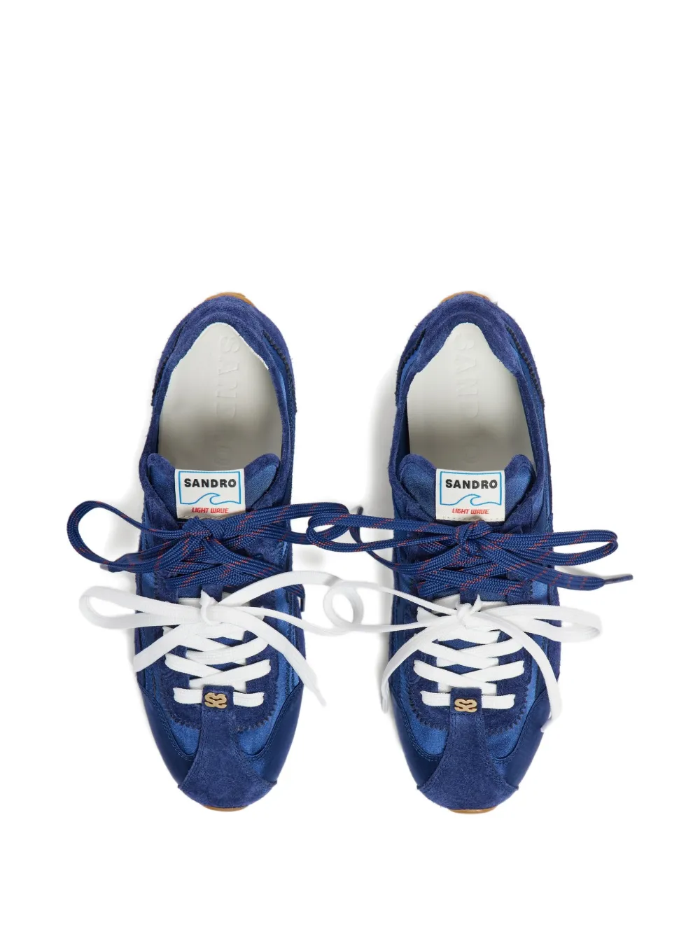 SANDRO Light Wave panelled sneakers Blauw