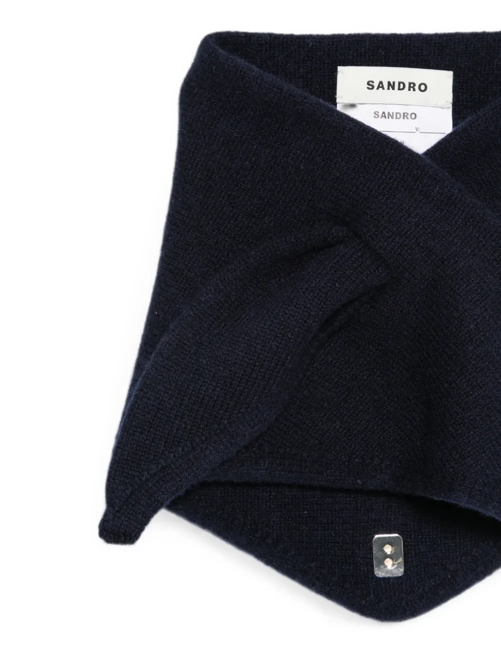 SANDRO Sjaal met logoplakkaat Blauw