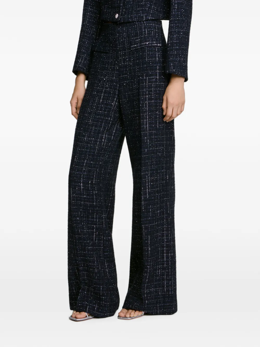 SANDRO Broek met pailletten Blauw
