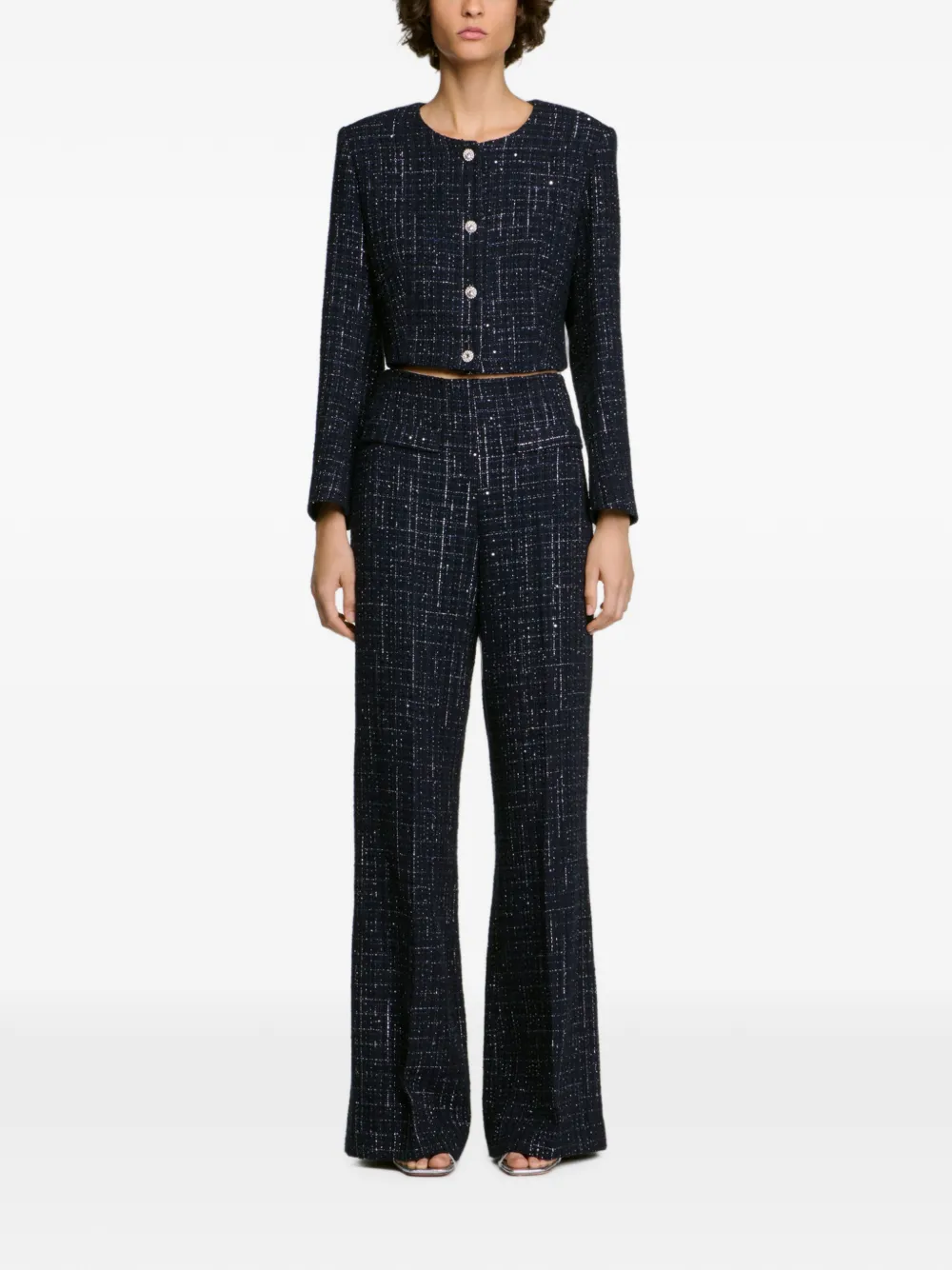 SANDRO Broek met pailletten Blauw