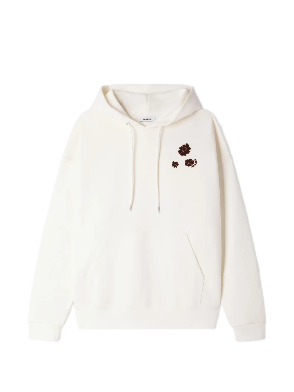 SANDRO Hoodie met bloemenprint Beige
