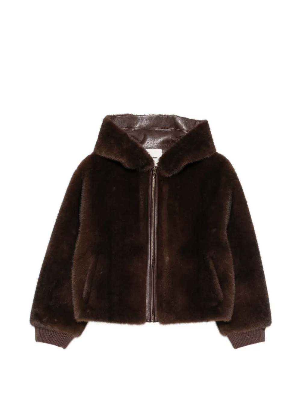 SANDRO faux-fur hooded jacket