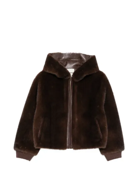 SANDRO faux-fur hooded jacket