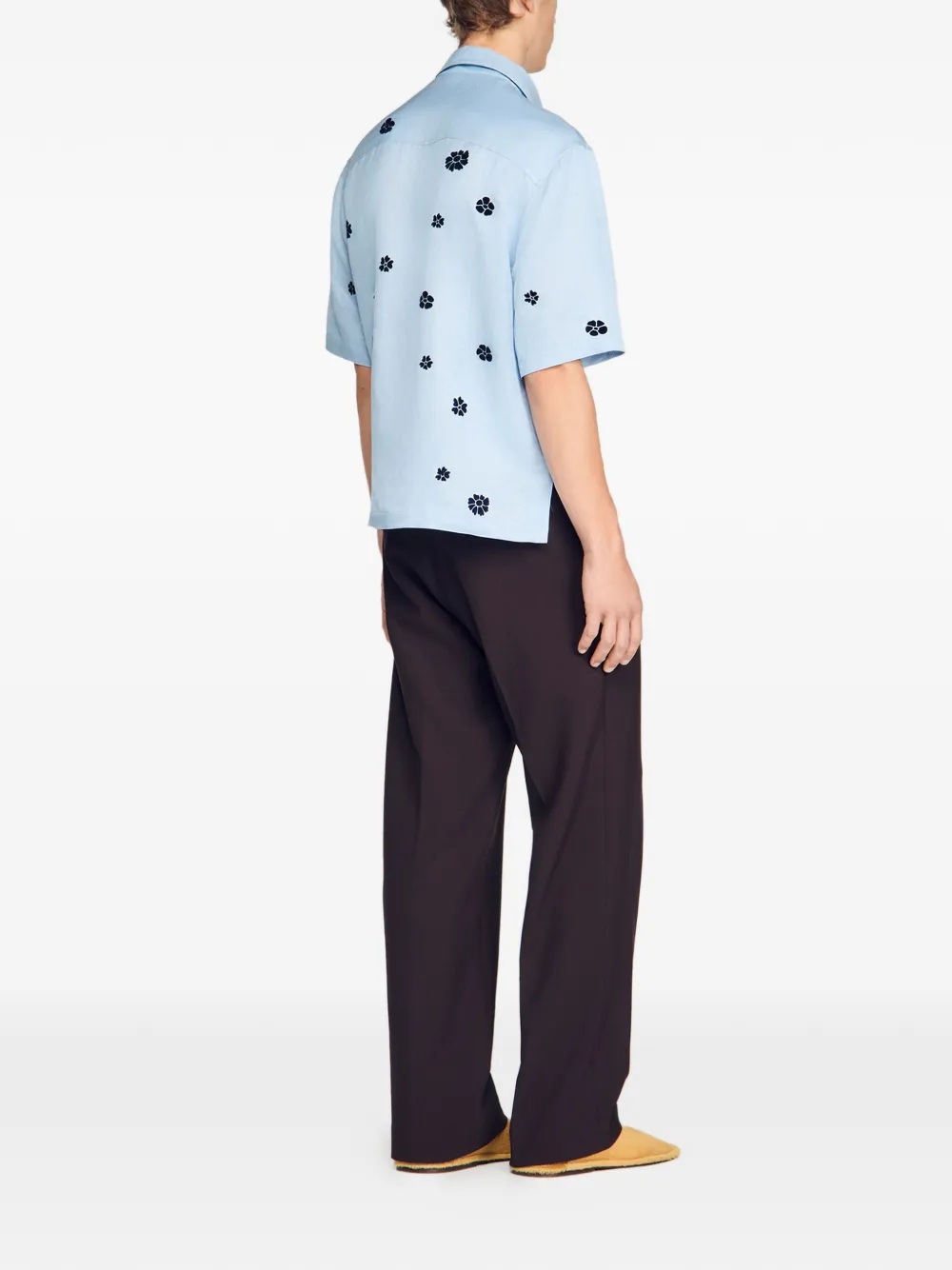 SANDRO Overhemd met bloemenprint Blauw