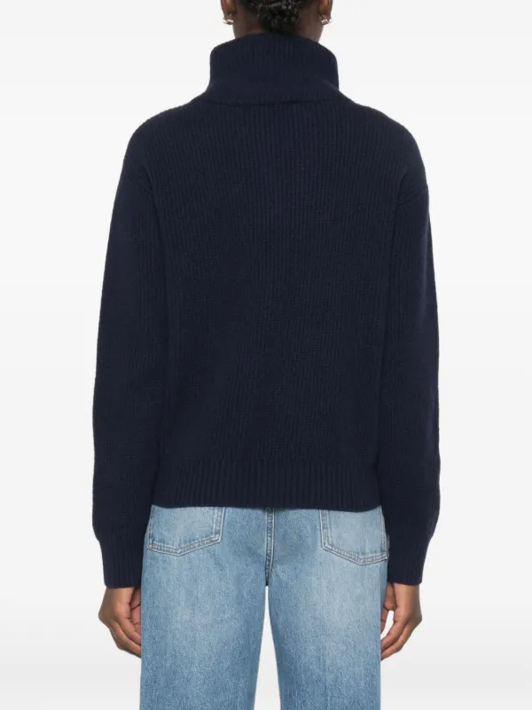 SANDRO quarter-zip long-sleeve Sweater | Blue | FARFETCH
