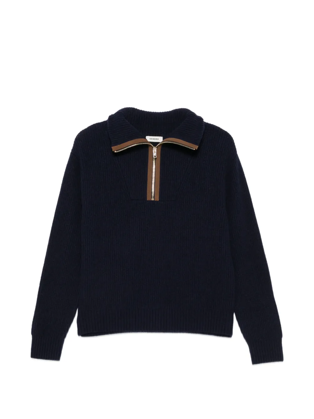SANDRO quarter-zip long-sleeve sweater
