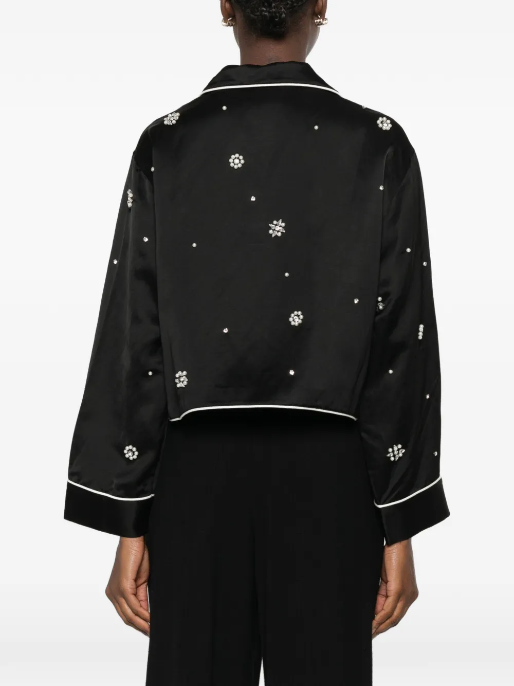 SANDRO Blouse verfraaid met kralen Zwart