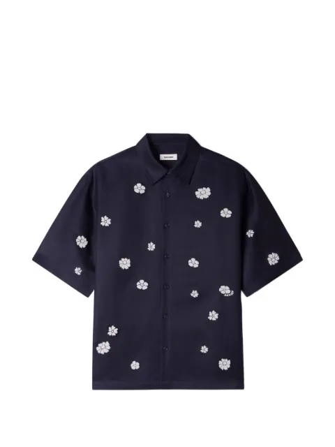 SANDRO loose-fit floral shirt