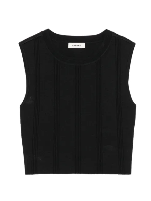SANDRO crew-neck crop top