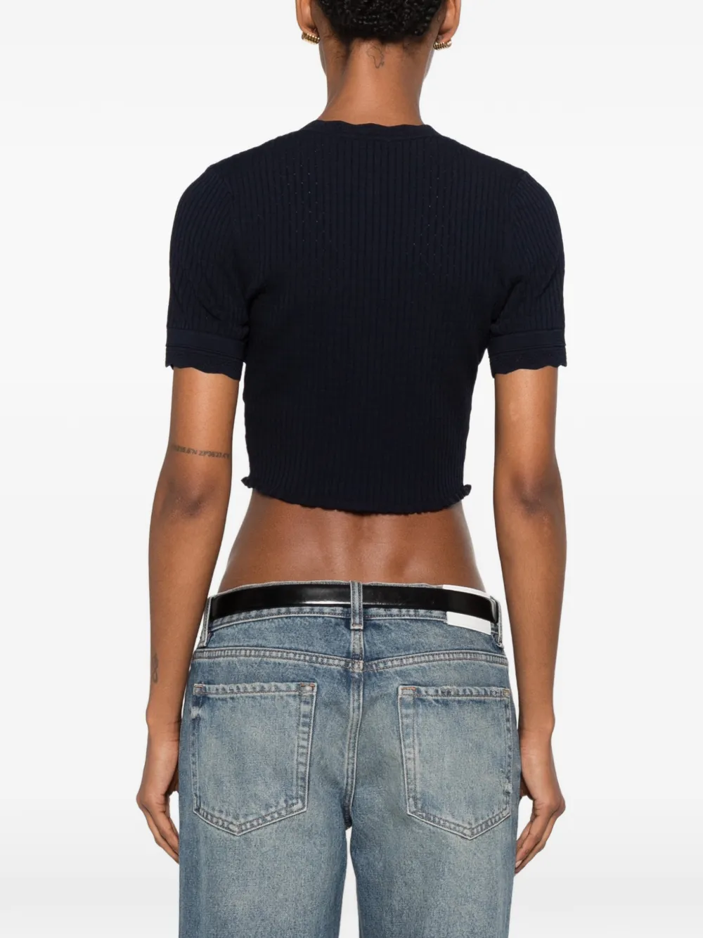 SANDRO Cropped vest Blauw