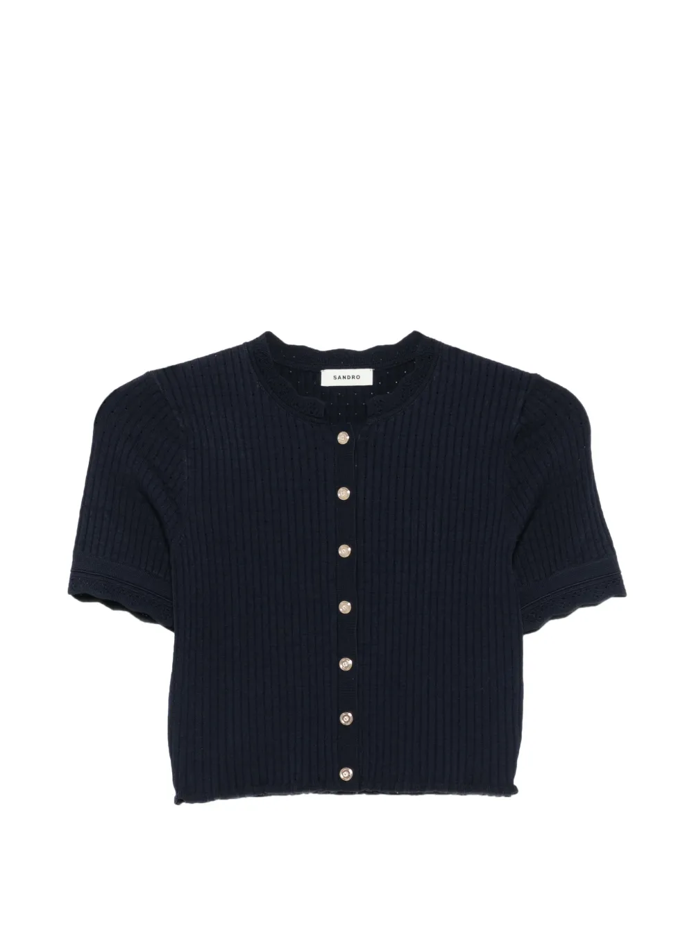 SANDRO Cardigan crop - Blu
