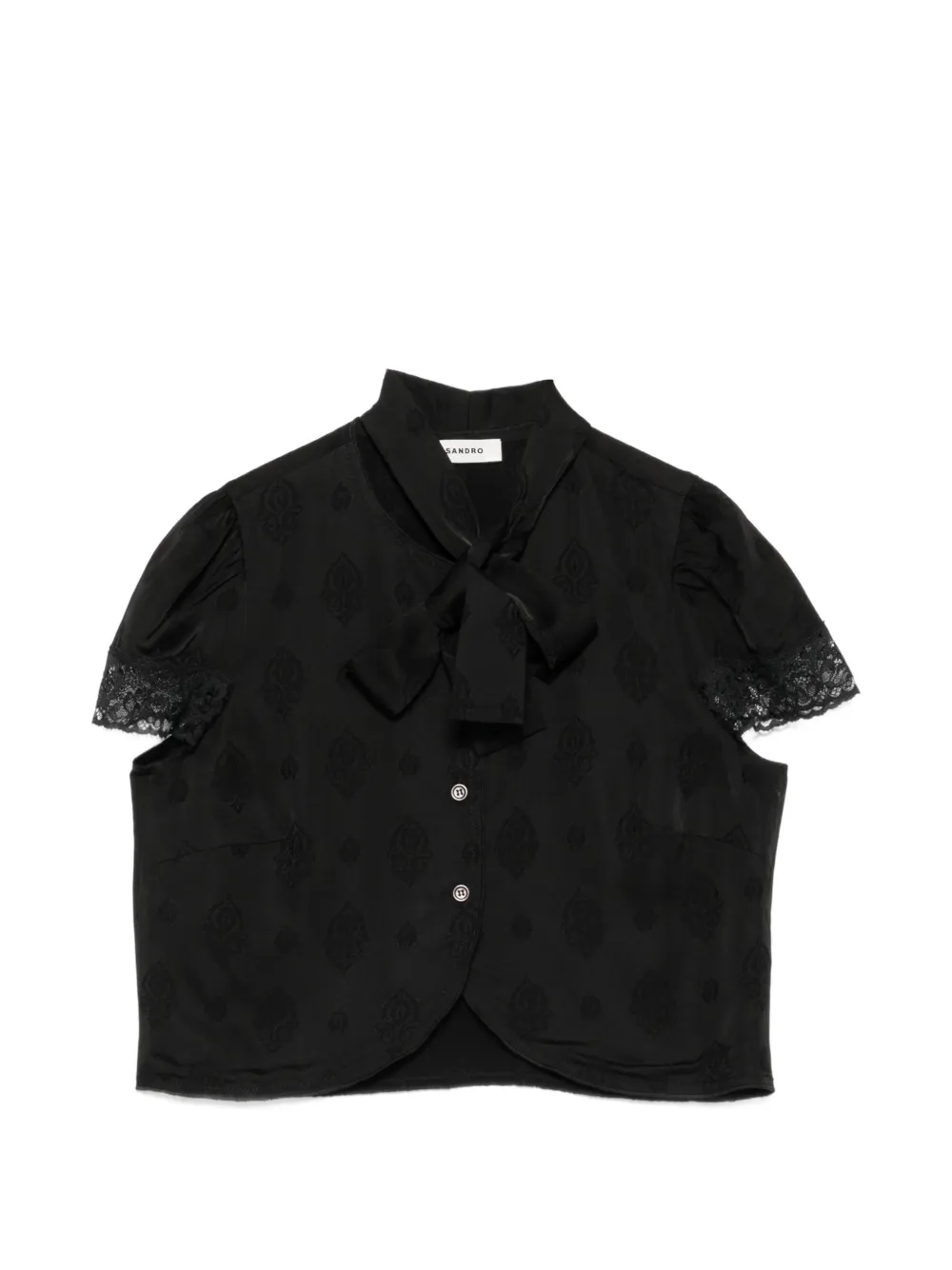 SANDRO Camicia con stampa paisley jacquard - Nero