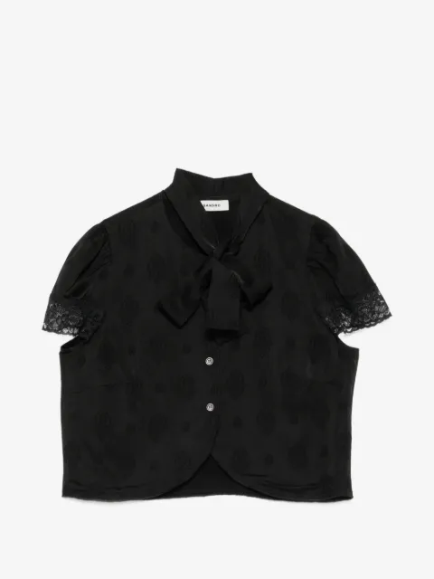 SANDRO paisleymönstrad skjorta med spetskant i jacquard