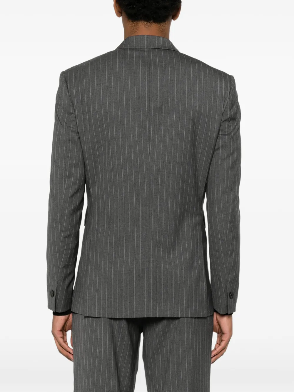 SANDRO Blazer met krijtstreep en dubbele rij knopen Grijs