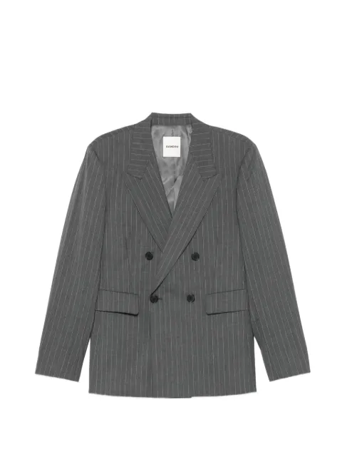 SANDRO pinstriped double-breasted blazer 