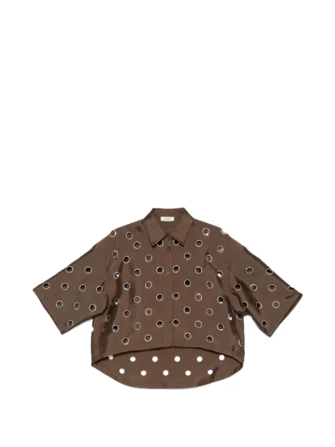 SANDRO eyelet-embellished oversized shirt