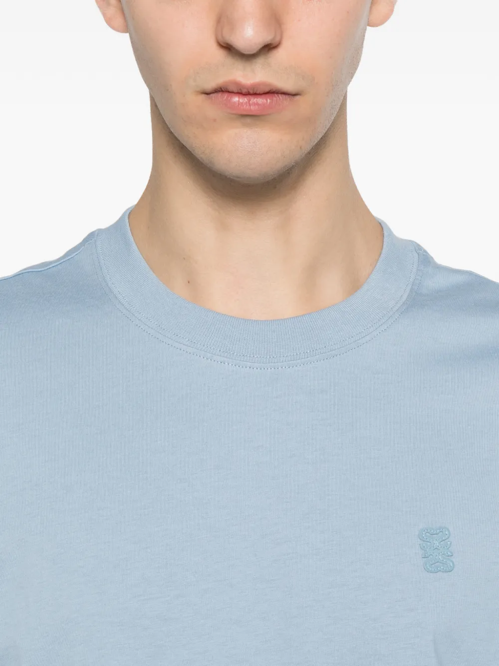 SANDRO T-shirt met logopatch Blauw