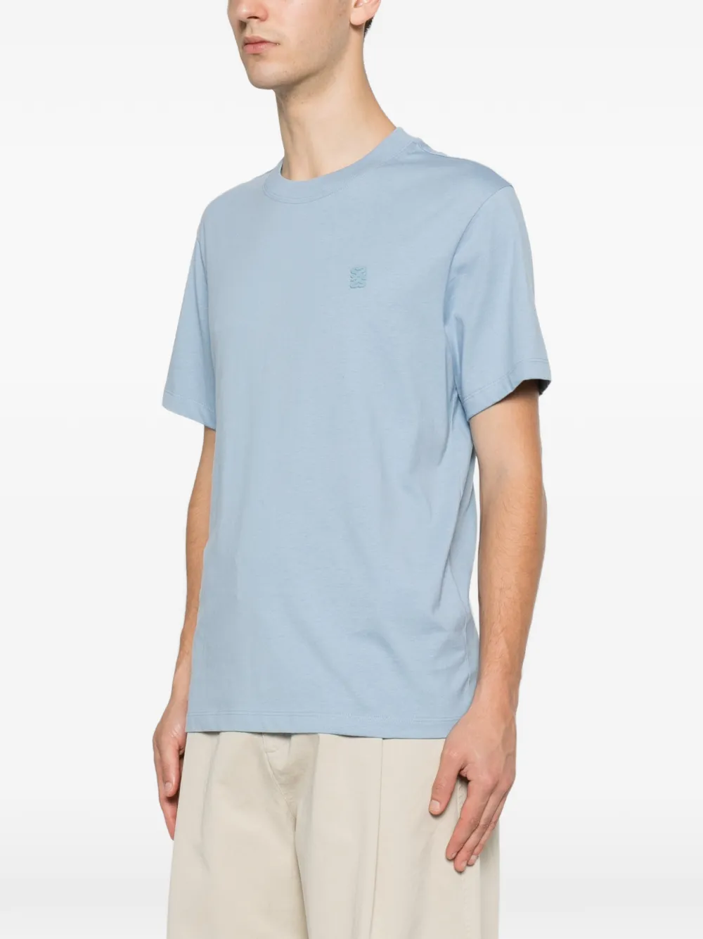 SANDRO T-shirt met logopatch Blauw