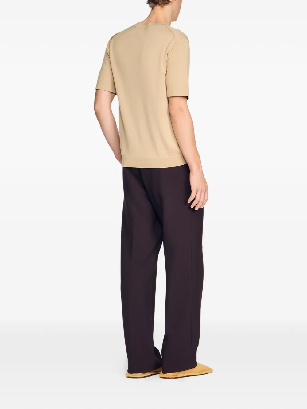 SANDRO Trui met korte mouwen Beige