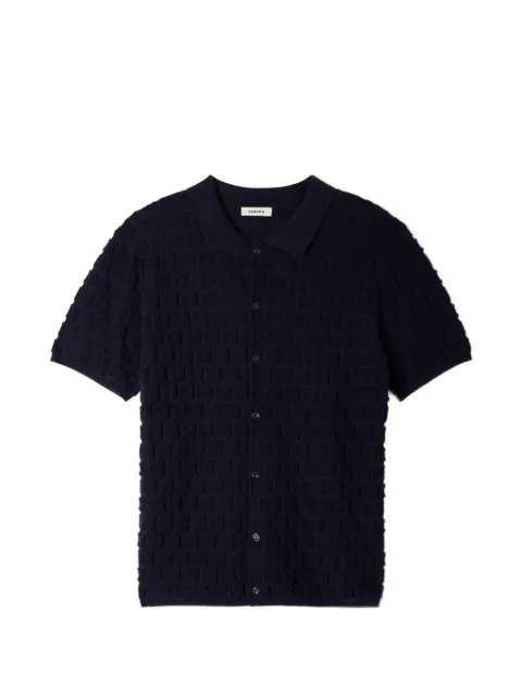 SANDRO jacquard-knit bouclé cardigan