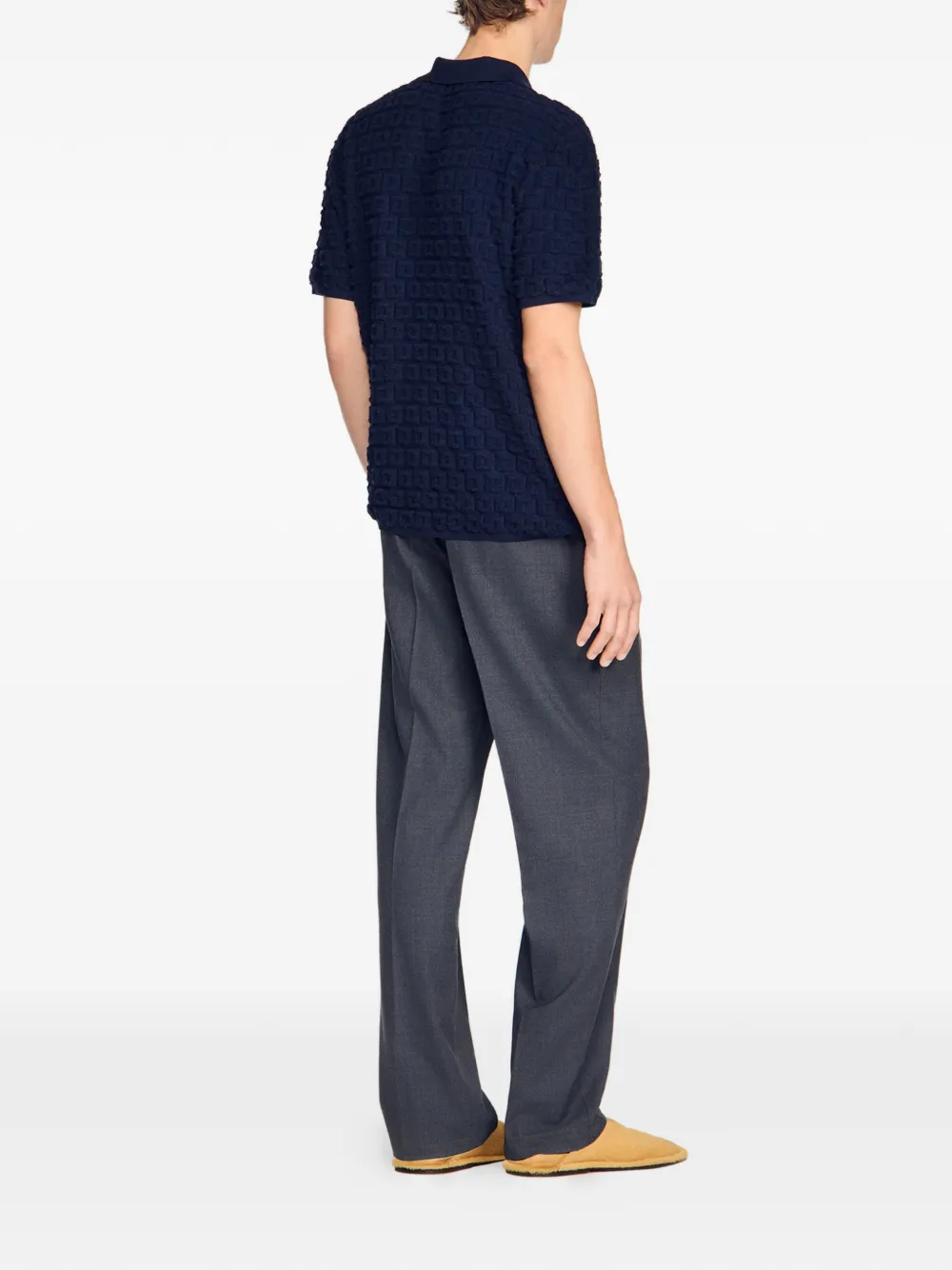  Sandro Cardigan En Jacquard - Bleu 
