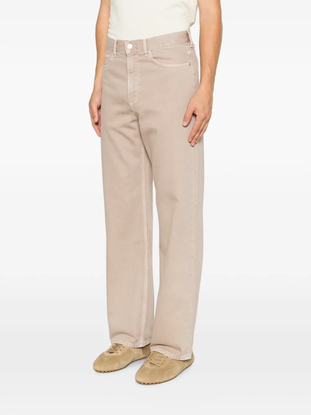 SANDRO Baggy jeans met vijf zakken Beige