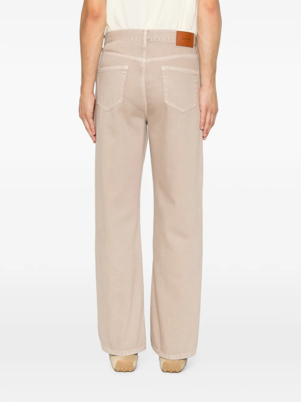 SANDRO Baggy jeans met vijf zakken Beige
