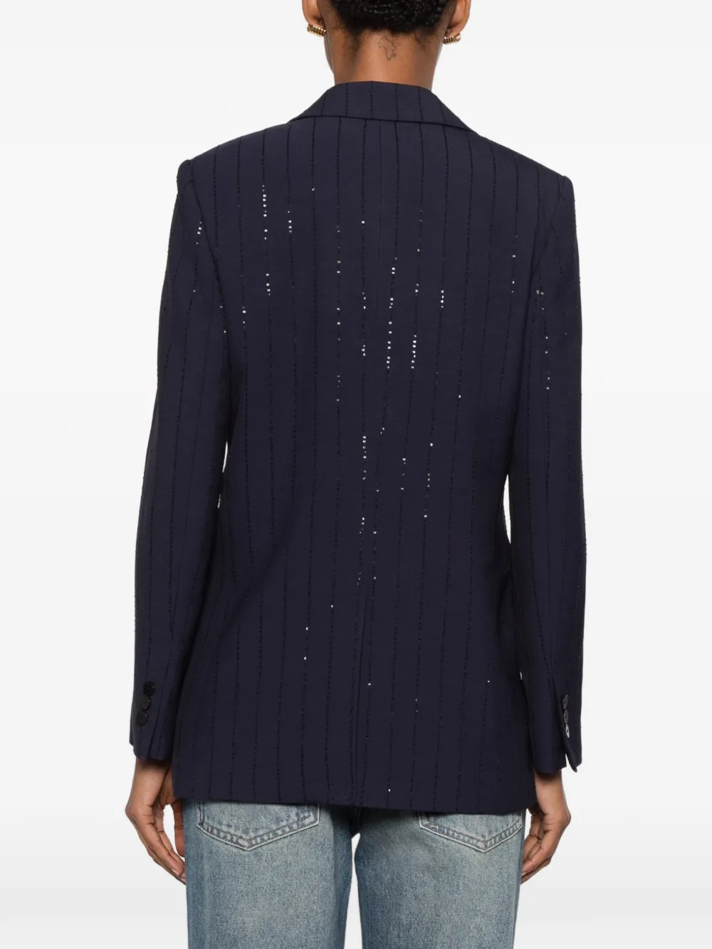 SANDRO Blazer verfraaid met pailletten Blauw