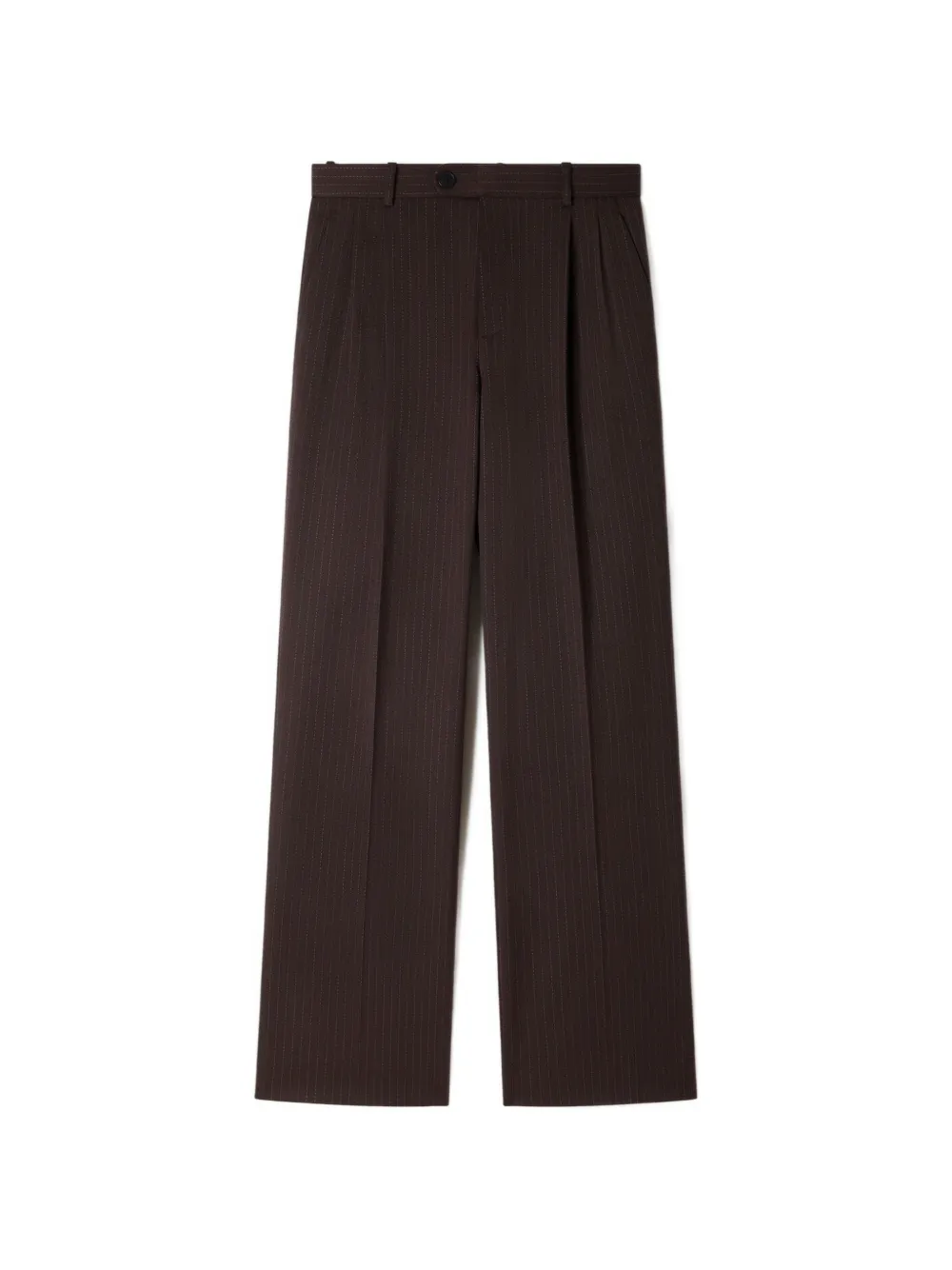 SANDRO Straight broek met krijtstreep Bruin
