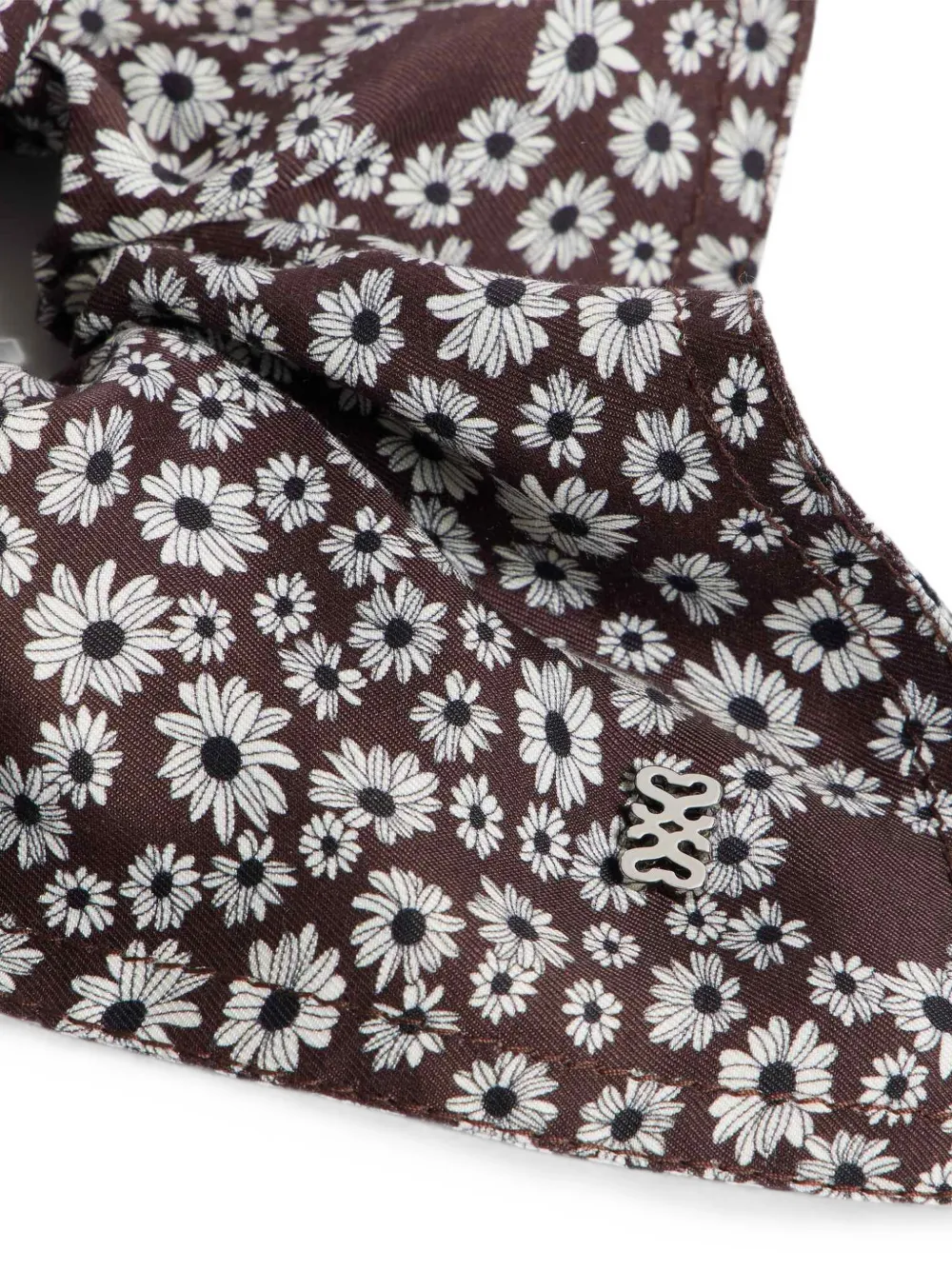 SANDRO Scrunchie met bloemenprint Bruin