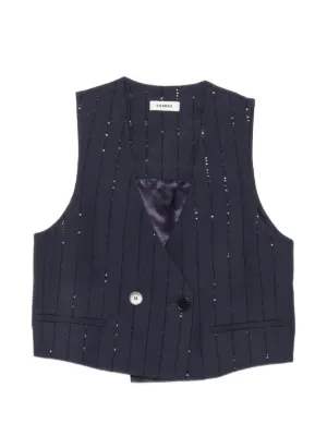 GANNI デニム ベスト | ブルー | FARFETCH JP