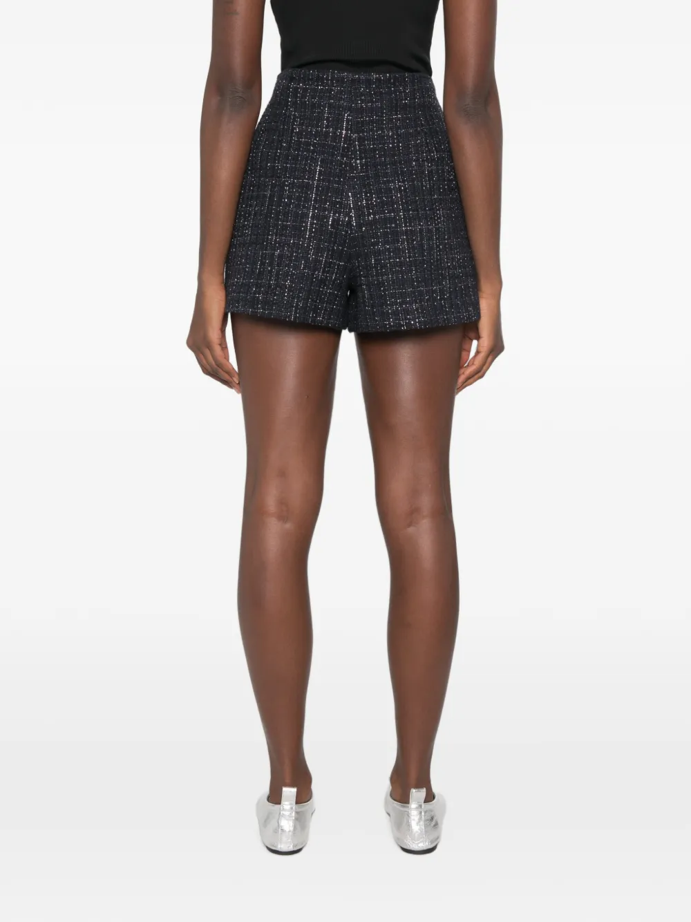 SANDRO Olivia tweed shorts verfraaid met pailletten Blauw