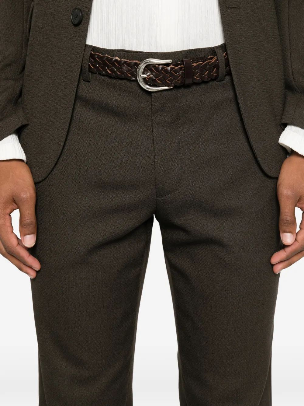 SANDRO Slim-fit pantalon Bruin