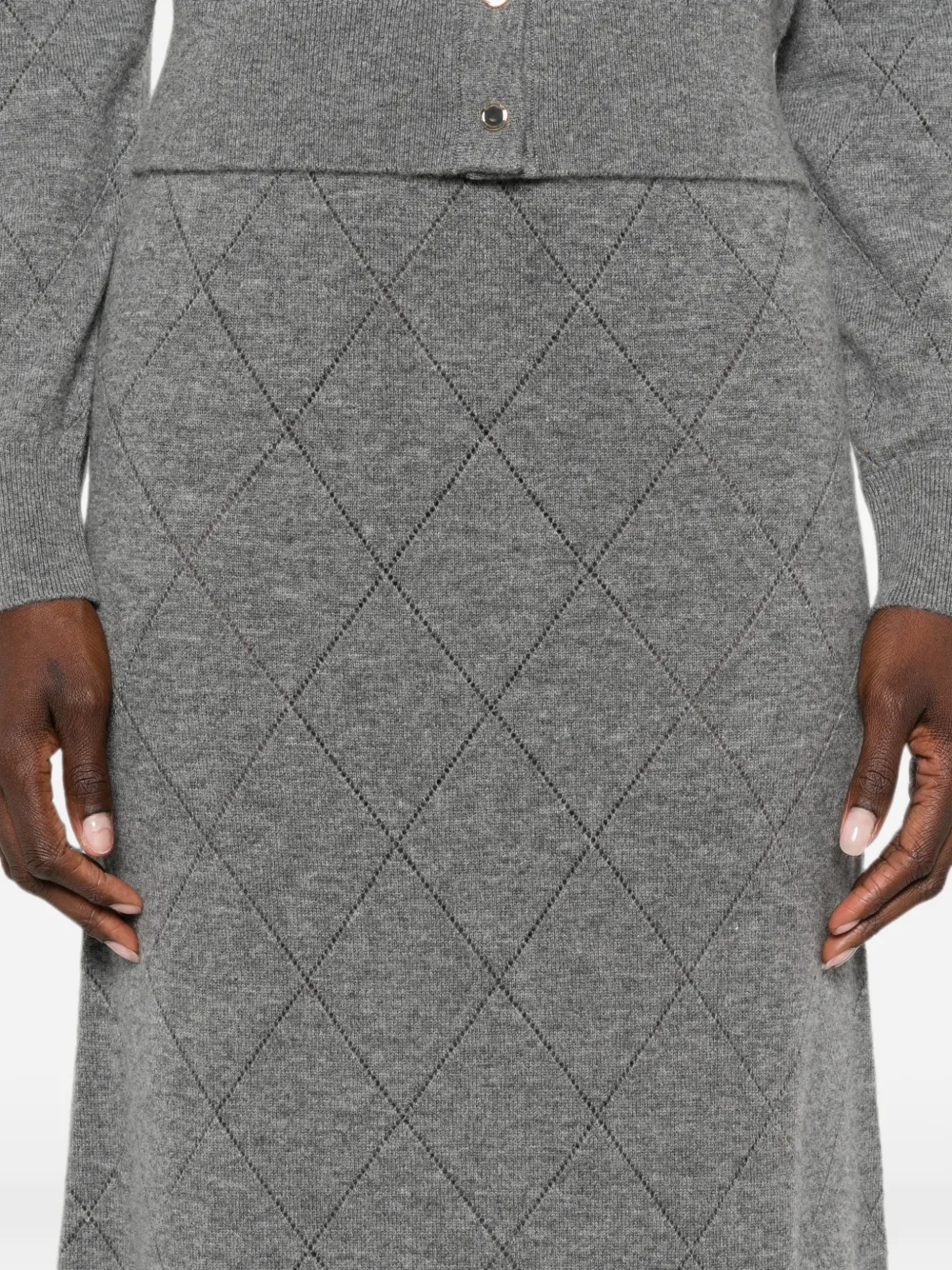 SANDRO High waist rok Grijs