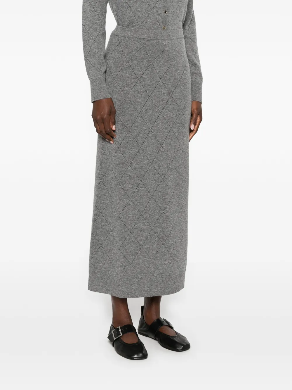 SANDRO High waist rok Grijs