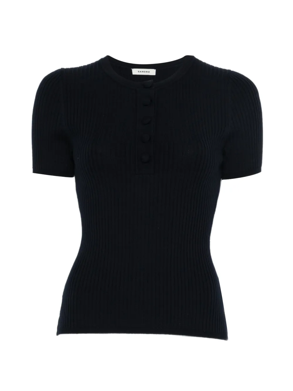 SANDRO Top a coste - Blu