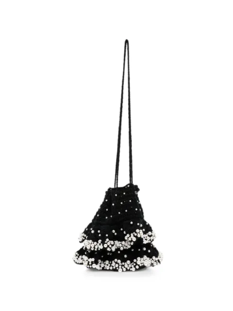 SANDRO beaded knit bag