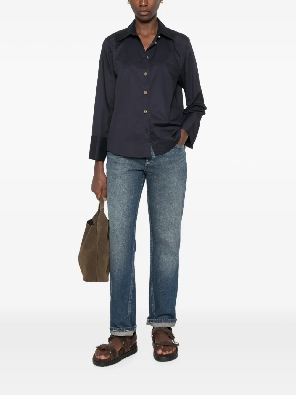 SANDRO Overhemd met knoopsluiting Blauw
