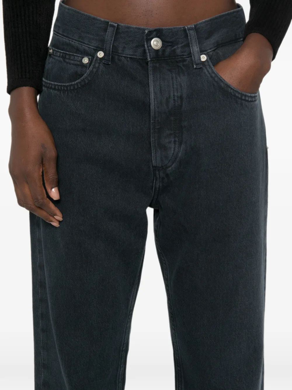 SANDRO Jeans met riemlussen en zak Blauw