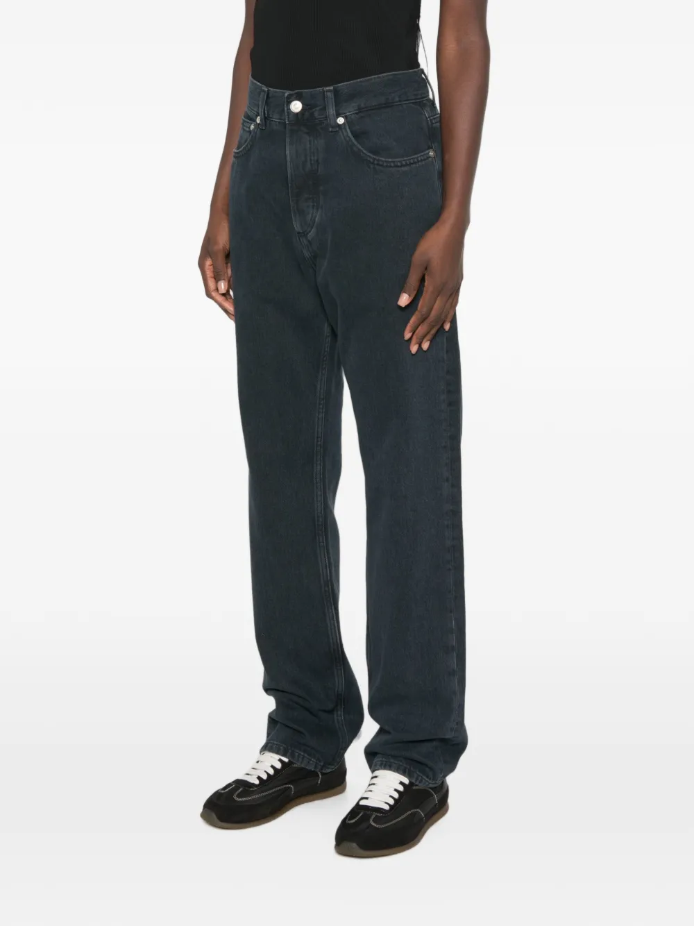 SANDRO Jeans met riemlussen en zak Blauw